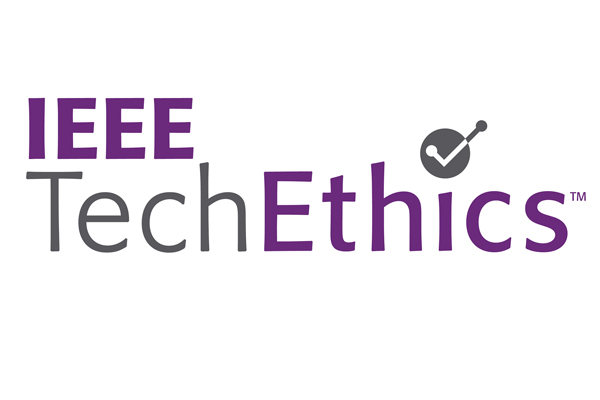 IEEE TechEthics logo, with a check mark over the dot in the “I” in “Ethics.”